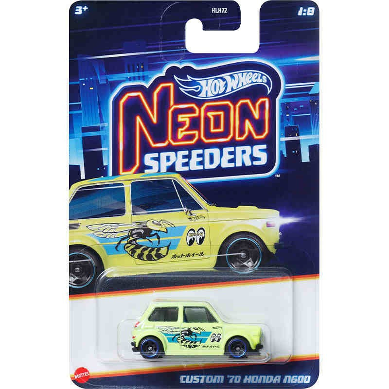 Hot Wheels Neon Speeders Series 8 Diecast Car Set 1/64 Scale Models Mazda RX-7 Datsun 510 B C D HLH72 Collectible Toy Xmas Gifts