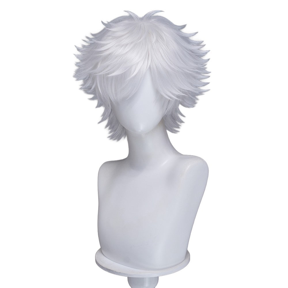 ?Ready For Ship?Qifrey Cosplay Wig Anime Witch Hat Atelier DokiDoki Men White Hair Qifrey Cosplay HalloweenHair Free Wig Cap