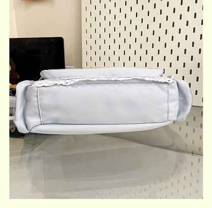 New Japanese Style Transparent Crossbody Bag Cute Candy Color Commuting Shoulder Bag for Girls Simple and Casual Texture Ita Bag