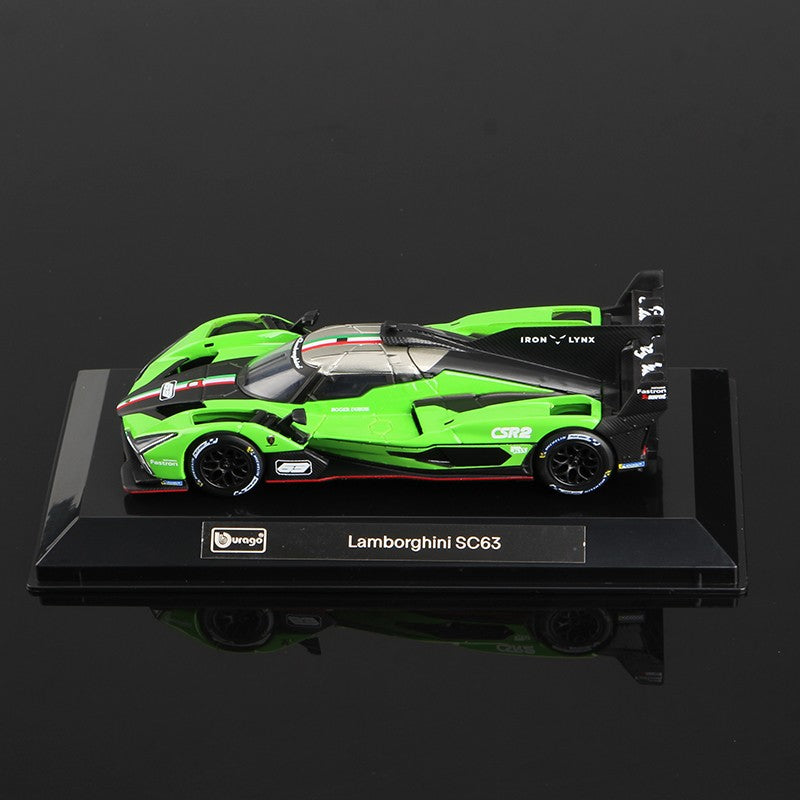 Bburago 1:43 Porsche 963 Modelo de Carro 24h Le Mans Miniatura de Liga Veículos de Brinquedo Diecast Voiture Coleção de Presente