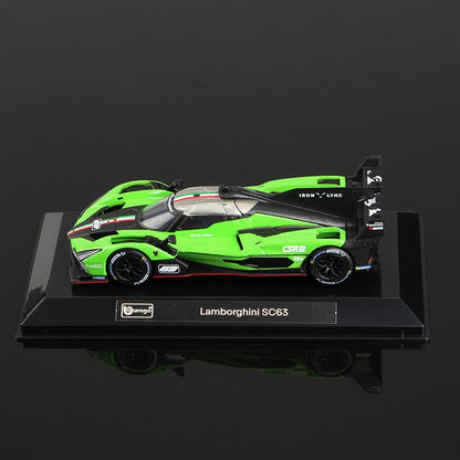 Bburago 1:43 Porsche 963 Modelo de Carro 24h Le Mans Miniatura de Liga Veículos de Brinquedo Diecast Voiture Coleção de Presente