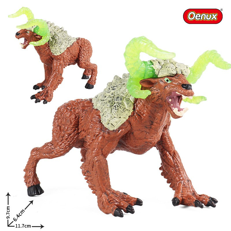 Oenux Simulação Dinossauro Dragão Tartarugas Touro de Fogo Orangotango Golem de Magma Modelo Animal Figuras de Ação Coleção de PVC Brinquedo Infantil Presente