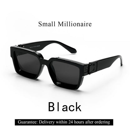 Ruiao Retro Black Millionaire Shades Luxury Sunglasses 2025 For Men Designer Famous Brand Square Sun Glasses Man Women Sunglass