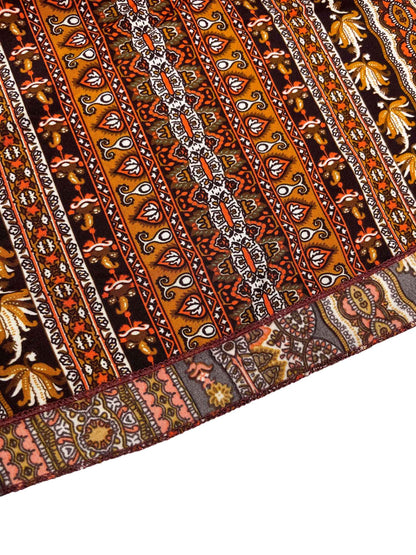 Women's Summer Ethnic Pattern Backless Split Thigh Dress Ladies Summer Clothes Boho Fashion Frill Trim Long Dress for Beach