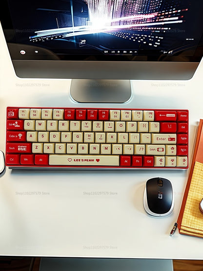 AK680 Mechanical Gaming Keyboard Wired Hot Swap 68 Keys Ergonomic E-Sport Office Type-C Laptop Accessory Gamers and Professional