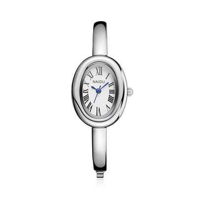 Fashionable Luxury Elegant ladies' Bracelet Watch Roman Numeral Oval Waterproof Women's Quartz Watch reloj ???? ??????? ????????