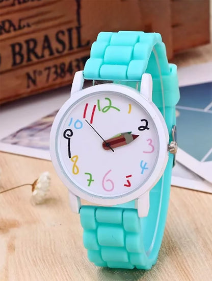 Ladies little fresh Jelly silicone pencil digital quartz watch for middle and high school simple leisure sports pointer watch