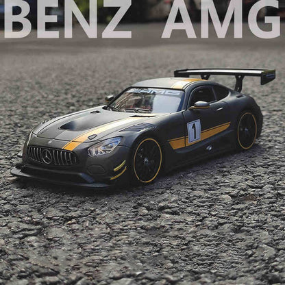 Motornax 1:24 Mercedes-Benz AMG GT3 Liga de Metal Fundido e Veículos de Brinquedo Modelo de Carro em Miniatura Carros de Brinquedo para Crianças