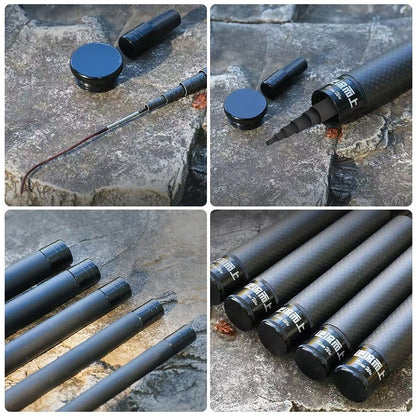 1-2.2M Mini Winter Outdoor Ice Fishing Pole  Telescopic Fishing Rod Portable Folded Fishing Rod for shrimp