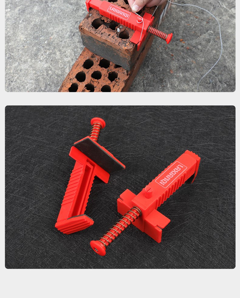 2 peças Nivelador de Linha de Tijolos, Prendedores de Linha para Assentamento de Tijolos, Corredores de Linha, Nivelador de Desenho, Puxador de Arame, Fixador de Construção de Alvenaria