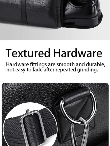 Retro New Short Trip Bag Large Capacity Sports Motorcycle Training Pu Waterproof Leisure Fitness Bag