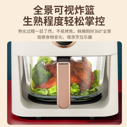 8L Air fryer new smart oven household touch transparent and visual automatic oil-free electric fryer Kitchen appliances