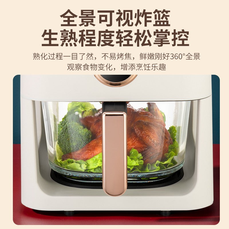 8L Air fryer new smart oven household touch transparent and visual automatic oil-free electric fryer Kitchen appliances