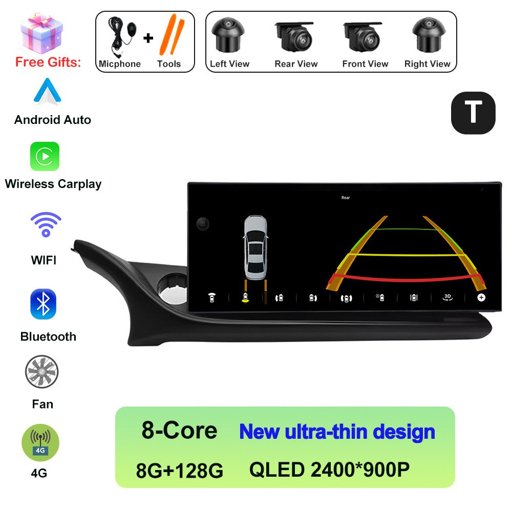 Central Multimídia Automotiva QLED 2400*900P Touch Screen para Mazda ATENZA Mazda 6 2020-2022 12.3 polegadas DSP Estéreo 4G Bluetooth DVR