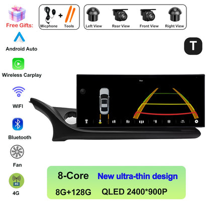 Central Multimídia Automotiva QLED 2400*900P Touch Screen para Mazda ATENZA Mazda 6 2020-2022 12.3 polegadas DSP Estéreo 4G Bluetooth DVR