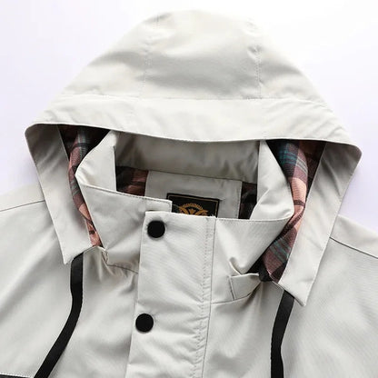 Men's Outdoor Sports Cross-Country Camping Soft Shell Jogging Leisure Trend Windproof Waterproof Fashion Plus Size Jacket M-6xl