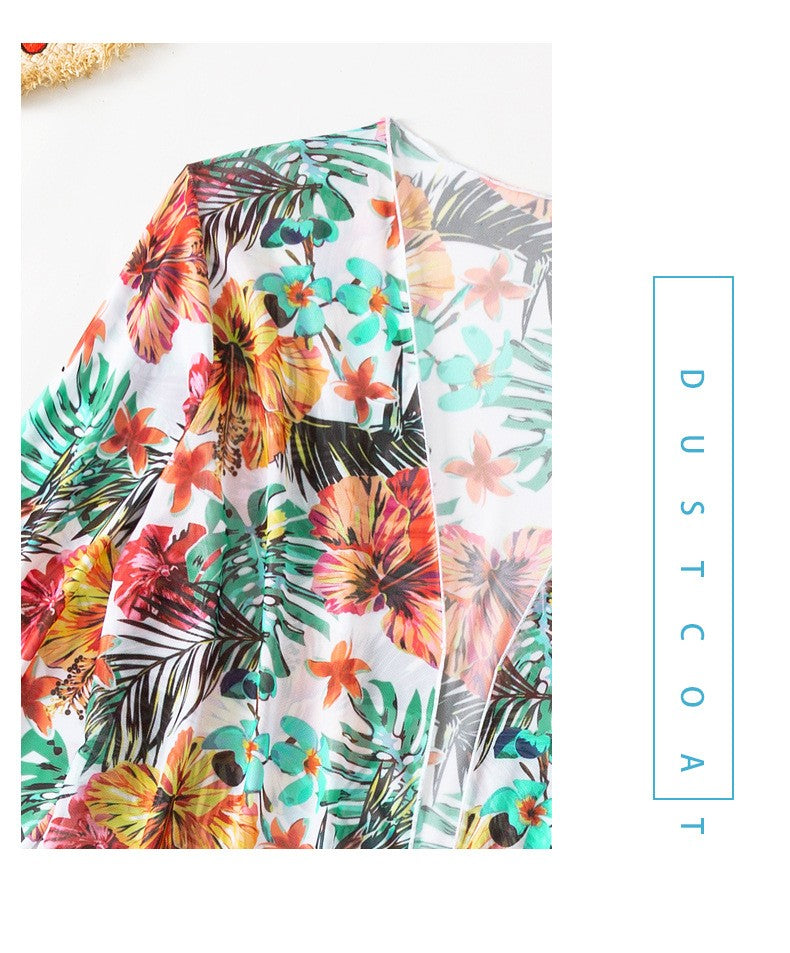 Bohemian Print Sexy Women's Beach Bikinis Three Pieces Bikini Set Cover Up Swimwear High Waisted Bikini Set Women Swimsuit 2025