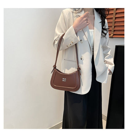 Korean style fashion niche women's crescent bag 2025 autumn new handbag, high-end multifunctional crossbody bag shoulder bag