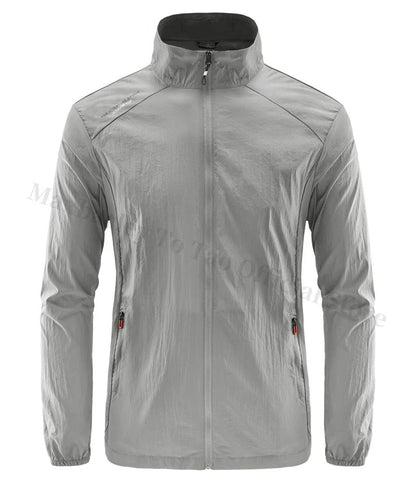 Men's Summer Skin Quick Dry Hiking Jacket Waterproof Sun UV Protection Coats Men Outdoor Sports Fishing Camping Running Jacket