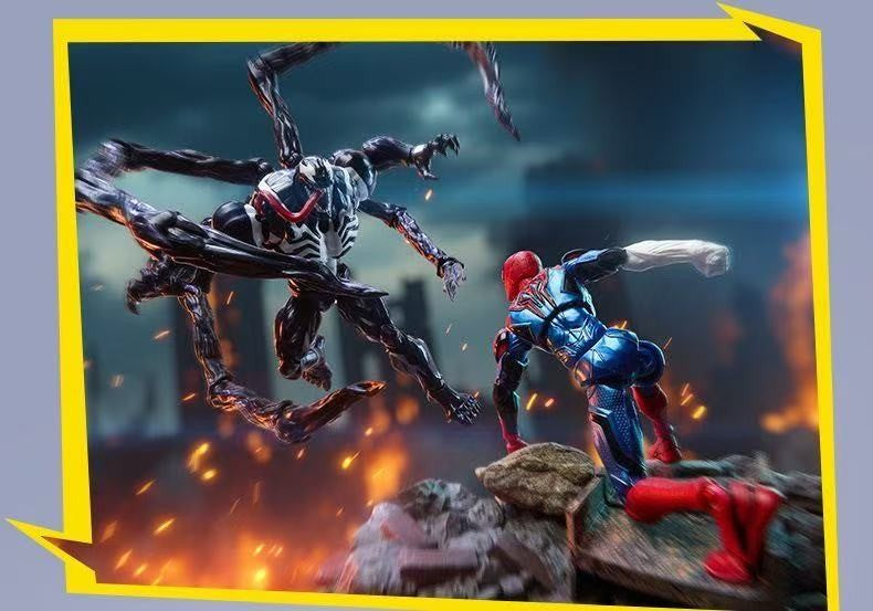 Novas Figuras de Ação de Anime Blokees Homem-Aranha Venom Marvel Rivals Champion Class Kit de Modelo Marvel Brinquedos de Presente de Figura de Ação Montável