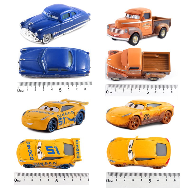 Carros 2 Disney Pixar Carros 3 Fabulous Hudson Hornet Sally Mate Relâmpago McQueen Carrinhos de Liga Metálica Fundida Modelo Presente para Crianças Brinquedo para Meninos