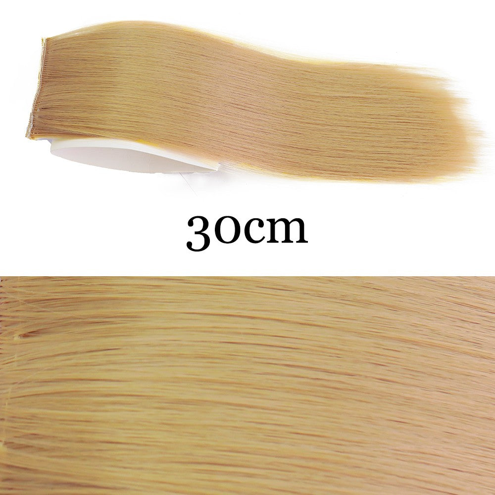 MERISI HAIR Apliques de Cabelo Sintético Liso Invisível com 2 Presilhas, Aumento de Volume, Extensões de Cabelo, Cobertura Lateral Superior