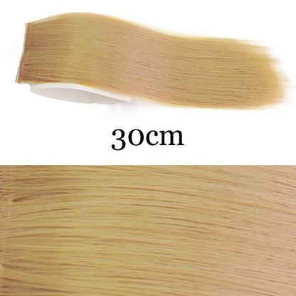 MERISI HAIR Apliques de Cabelo Sintético Liso Invisível com 2 Presilhas, Aumento de Volume, Extensões de Cabelo, Cobertura Lateral Superior
