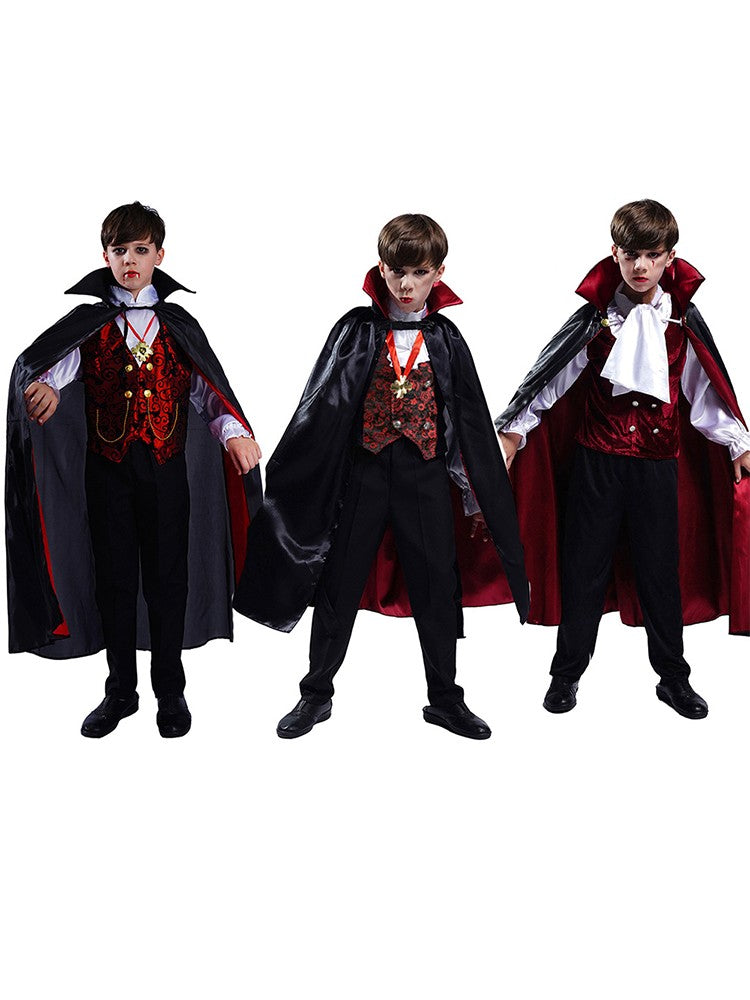 Halloween Boy Vampire Costume Cosplay Ghost Festival Costume Children's Role-playing Carnival Performance Costume