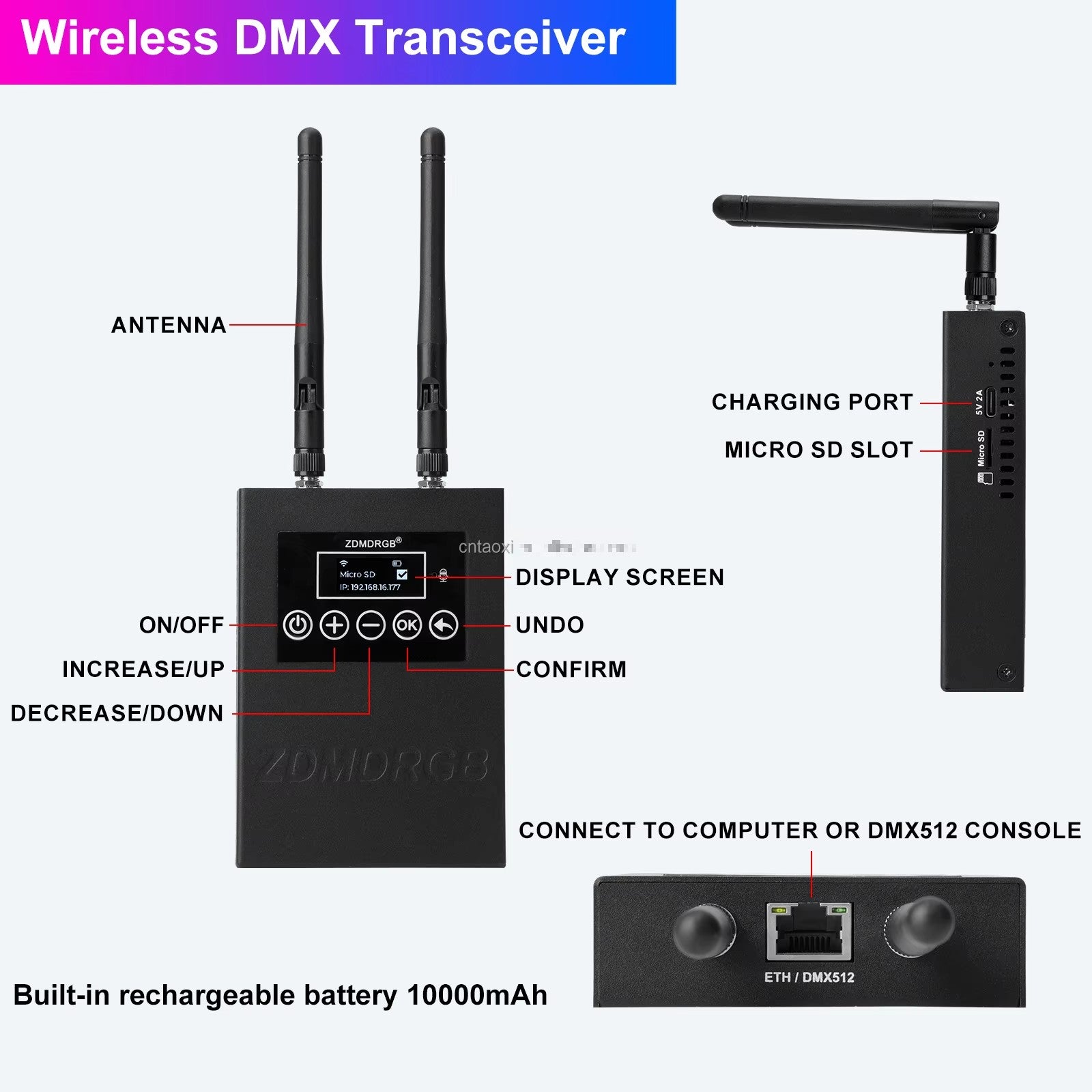 RGB Programmable Pixel LED Tube Light TL-130Ultra DMX Artnet Control for Video Studio DJ Booth