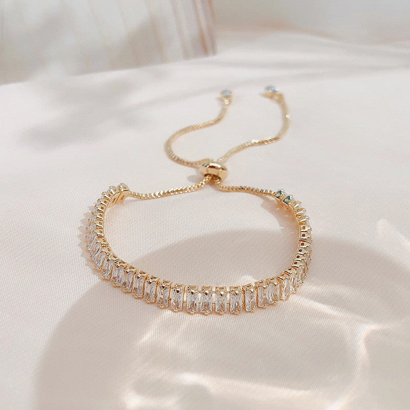 Pulseira de aço inoxidável cheia de strass para mulheres 2022, nova, designer, luxuosa, brilhante, zircônia, ajustável, joia, presente