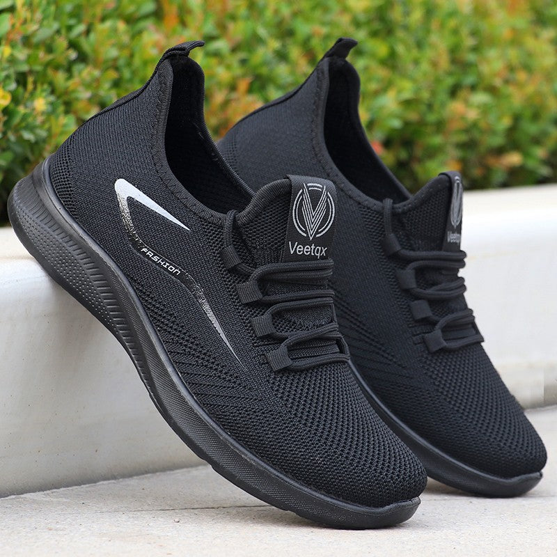 Sapatos Casuais Masculinos Sólidos com Cadarço, Sapatos Esportivos Leves para Homens, Sapatos Casuais Sólidos da Moda Adequados para Entusiastas de Caminhada de Lazer - Ideais para Leveza, Respirabilidade e Antiderrapantes, Adequados para Laze