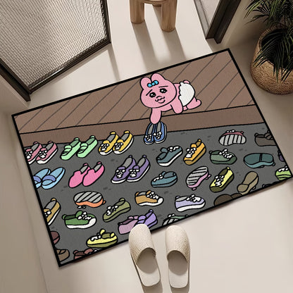 funny cartoon rabbit o-Opanchu U-Usagi small carpet Rug Home Decor Bedroom Mat Hallway Balcony Entrance Doormat Decoration