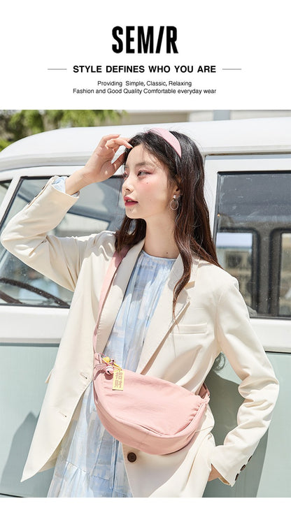 Semir Crossbody Bag Women 2025 New Chest Bag Macaron Color Dumpling Bag  Minimalist Waist Pack Shoulder Purse