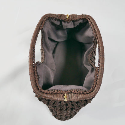 Fashion Straw Clip Shell Clutch Bag for Women Designer Paper Woven Handbags Casual vintage Handmade Summer Beach Bag 2025