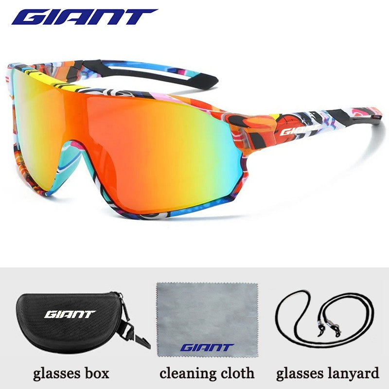 Óculos de Ciclismo Top Seller GIANT UV400 Anti-embaciamento Lentes REVO Nitidez HD Certificação CE/ANSI Design Cateye Bicicleta de Montanha/Estrada para homem e mulher