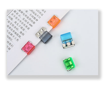 10/20pcs Mini Paper Clips Set Candy Color Transparent Metal Bookmark for File Index Page Holder Clamp Memo Office School F709
