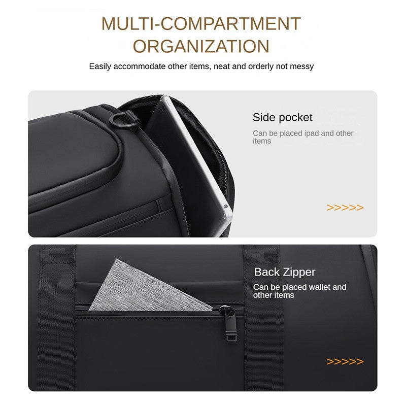 Customized High-end Men's Gym Bag Logo Fitness Bag Sports Bag Dry And Wet Travel Handbag Business Handbag Printed Name