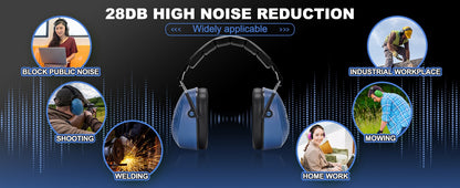 ZOHAN Earmuffs Shooting Ear Protector Hear Protection Passive Muffs Safety Noise Reduction Cancelling Headphone NRR28db