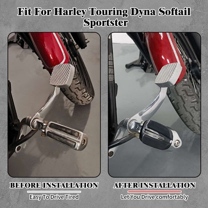 Motorcycle Rear Footpegs Pedal Slipstream Passenger Footrest For Harley Touring Road King FLHR Softail Fat Boy Dyna Sportster XL