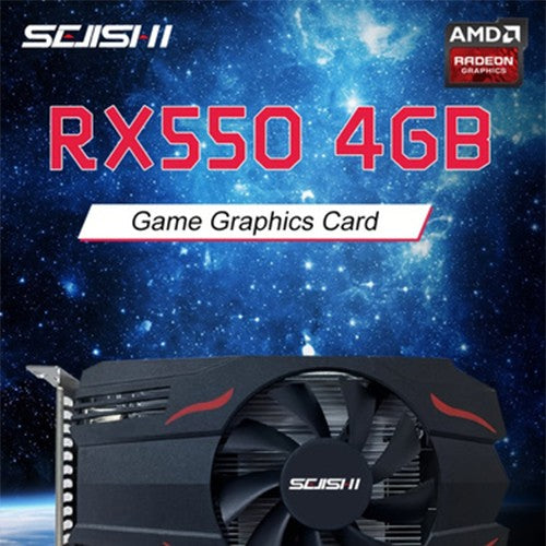 SEJISHI 4GB GDDR5 RX550 Graphics Card - Ideal for Gaming, Streaming, and Everyday Computing Tasks