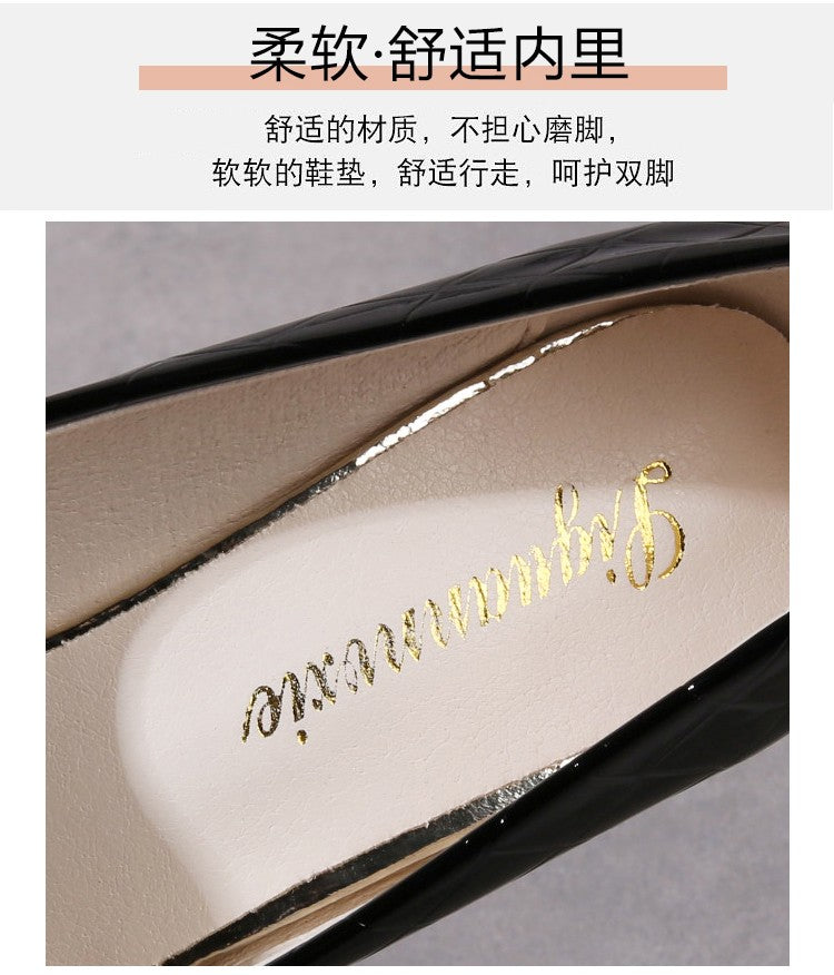 Plaid Classic Casual High Heels New Pattern Embossed Fashion Oversize Shoes In Autumn and Winter 2022 Pumps Women Shoes