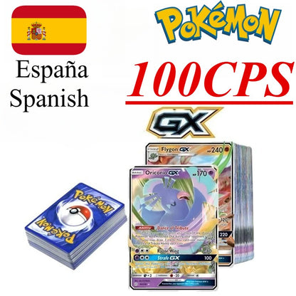 Cartas de Jogo Pokémon em Inglês/Alemão/Espanhol/Coreano/Francês Pikachu Mew Coleção de Cartas Colecionáveis PTCG Brinquedos de Presente Cartas de Jogo de Mesa