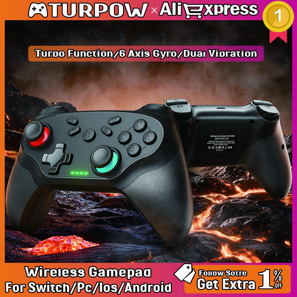 Gamepads For Nintendo Switch/Pro/OLED/PC Console Control Wireless Blue-tooth Vibration Turbo Game Joystick Controller