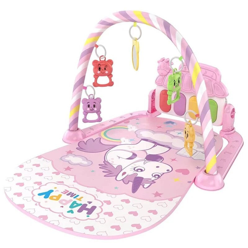 Brinquedo Pedagógico Interativo Para Bebês, Tapete de Atividades Piano Musical Multifuncional Para Crianças de 0 a 1 Ano