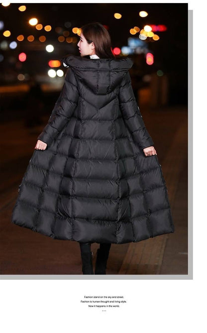 Women Autumn Winter Cotton Coat Korean Loose Long Cotton Padded Jacket Warm Thicken Hooded Parkas Coat 2025 New Women Outwear