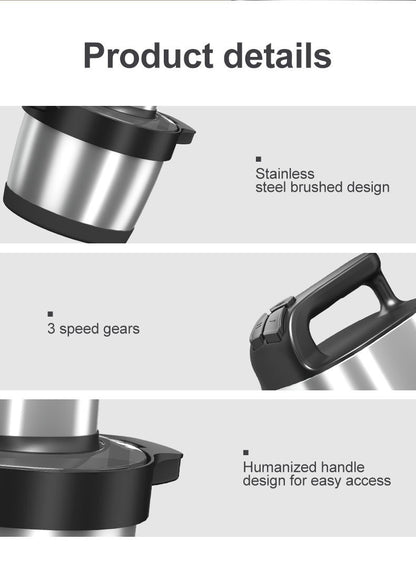 Processador de Alimentos 6.5L Moedor de Carne Elétrico Fatiador de Vegetais de Aço Inoxidável Picador Triturador Liquidificador de Cozinha Eletrodoméstico