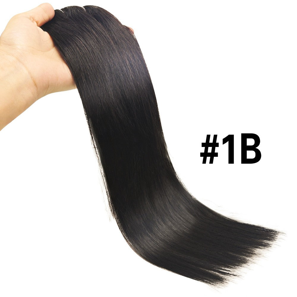 Extensões de Cabelo Tic Tac Cabelo Humano Real cor #4 Castanho Chocolate Extensões de Cabelo Tic Tac 8 peças Cor Preto Natural 26 Polegadas