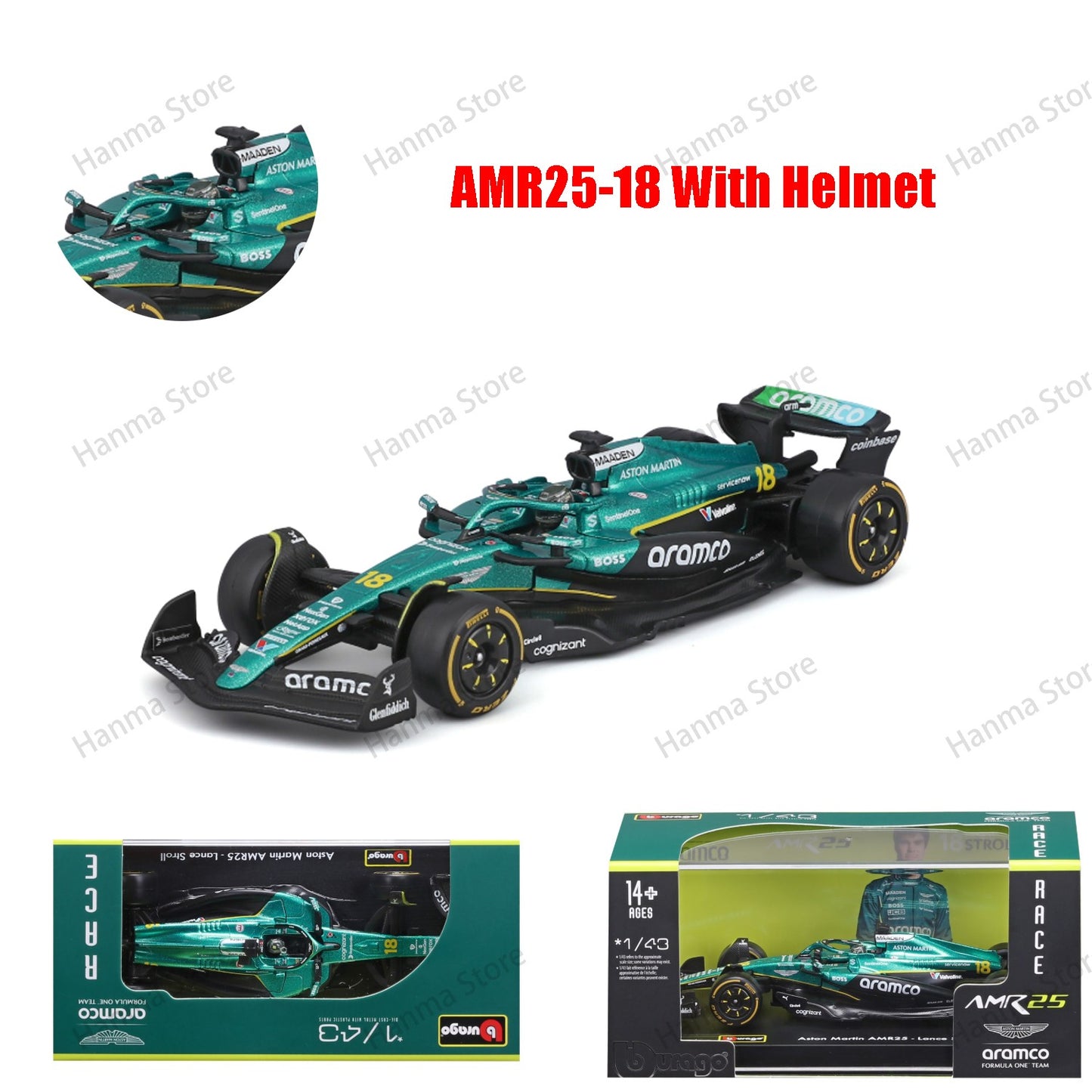 Bburago 1:43 F1 BWT Alpine Modelo Com Capacete 2025 Miniatura de Liga Carro de Corrida de Fórmula Brinquedo MCL39 W16 SF25 RB21 Japonês