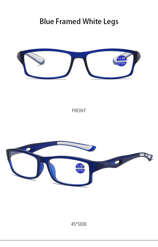 Fashion Reading Glasses Man Sport Non-Slip Anti Blue Light Women Style High Definition Computer Eyeglass+1.0+2.0+3.0+4.0