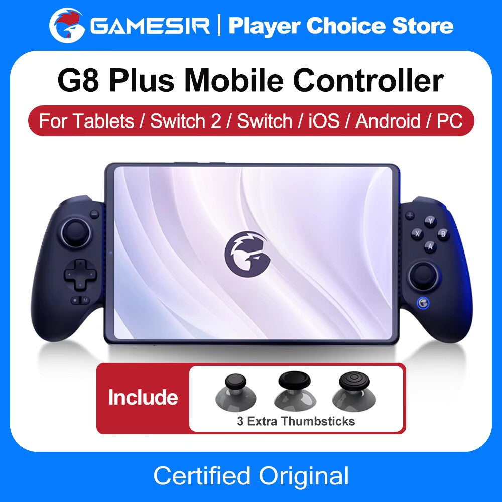 GameSir G8 Plus Gamepad for Nintendo Switch 2/1 Steam PC Phone Controller iOS Android Hall Effect Joysticks and Analog Triggers